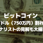 ビットコインは5万ドル(750万円)割れ?アナリストの見解も大揺れ