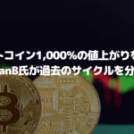 ビットコイン1,000%の値上がりを予測、PlanB氏が過去のサイクルを分析