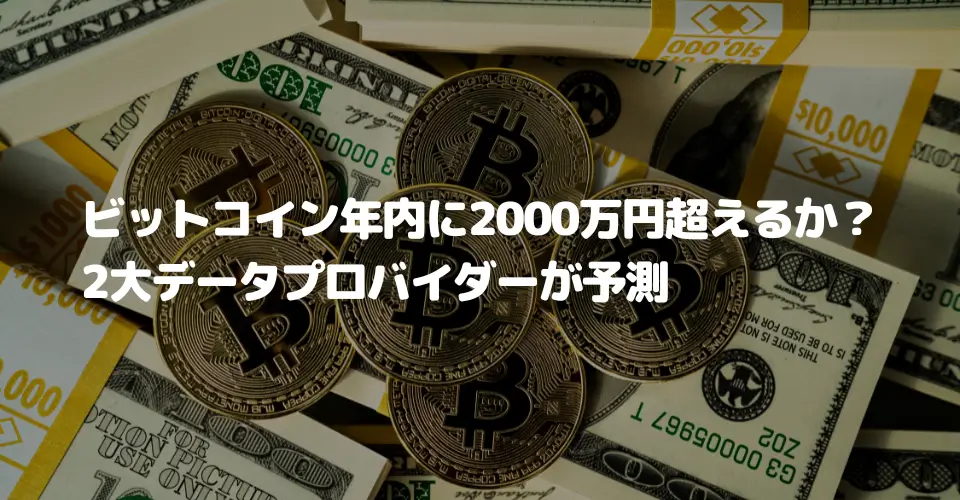 ビットコイン年内に2000万円超えるか？2大データプロバイダーが予測