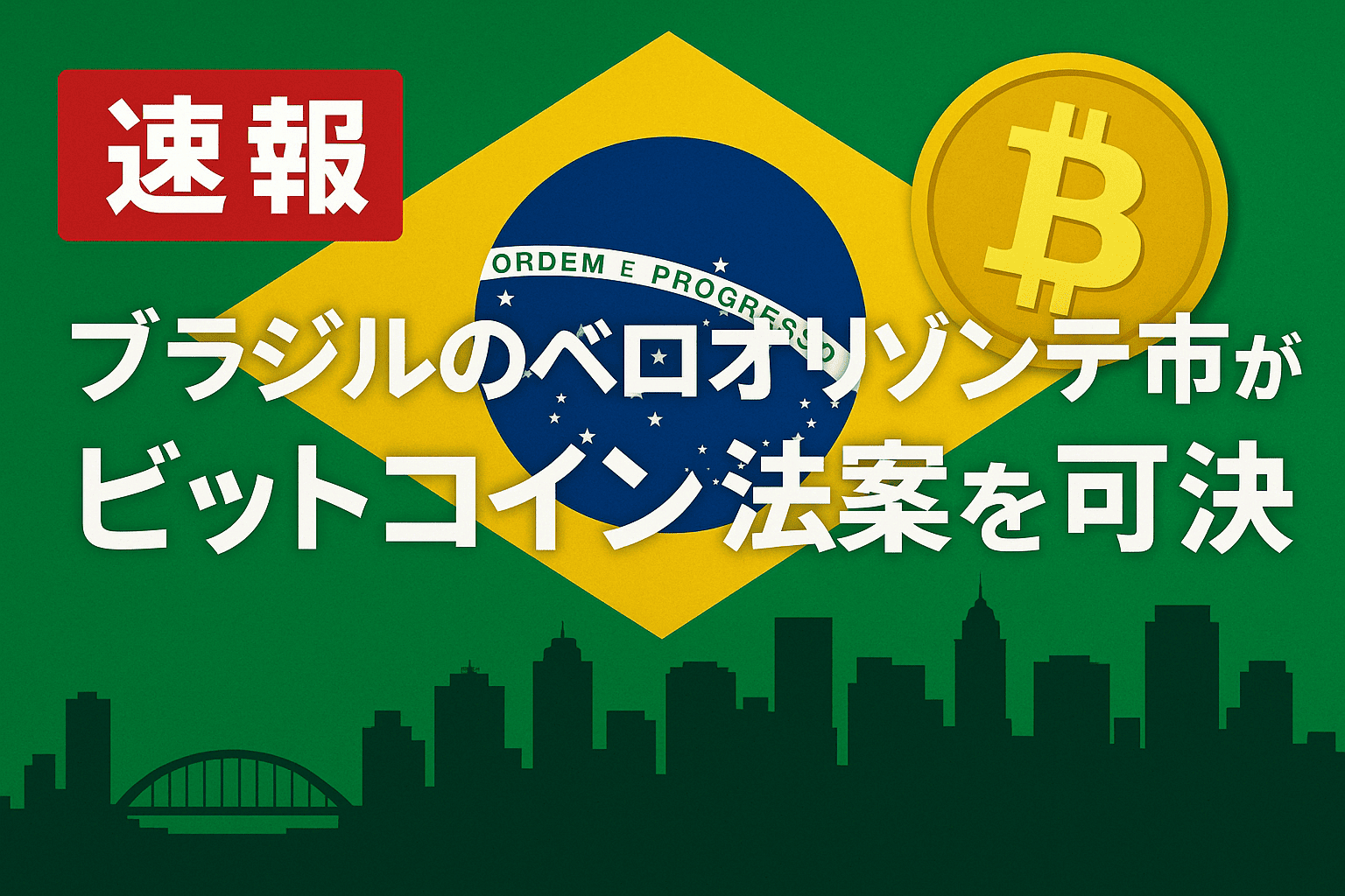 【速報】ブラジルのベロオリゾンテ市がビットコイン法案を可決