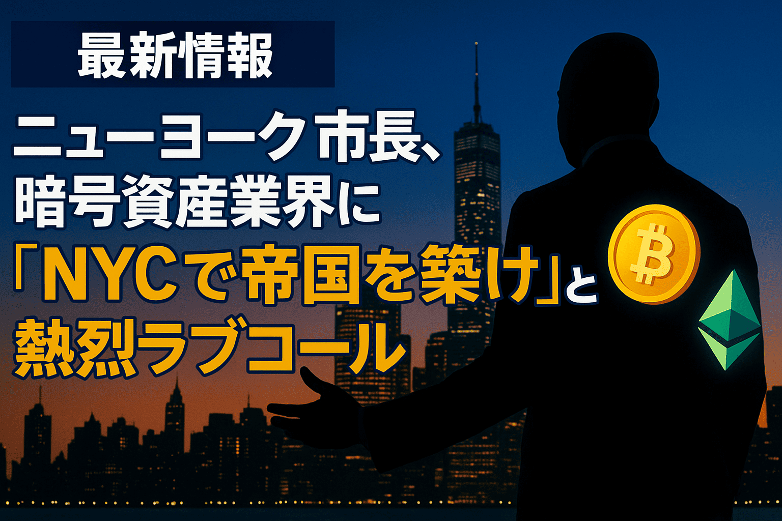【最新】ニューヨーク市長、暗号資産業界に熱烈ラブコール