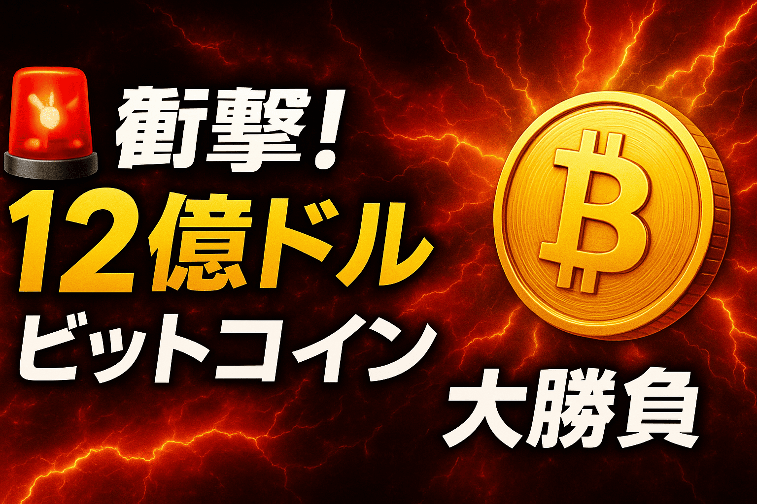🚨 衝撃！12億ドルのビットコイン大勝負