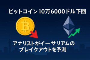 ビットコイン10万6000ドル下回る - アナリストがイーサリアムのブレイクアウトを予測