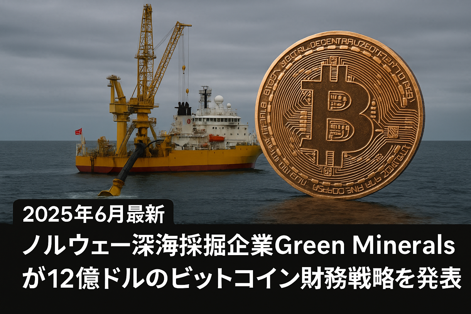【2025年6月最新】ノルウェー深海採掘企業Green Mineralsが12億ドルのビットコイン財務戦略を発表！株価20%下落の真相と企業の仮想通貨戦略を徹底解説