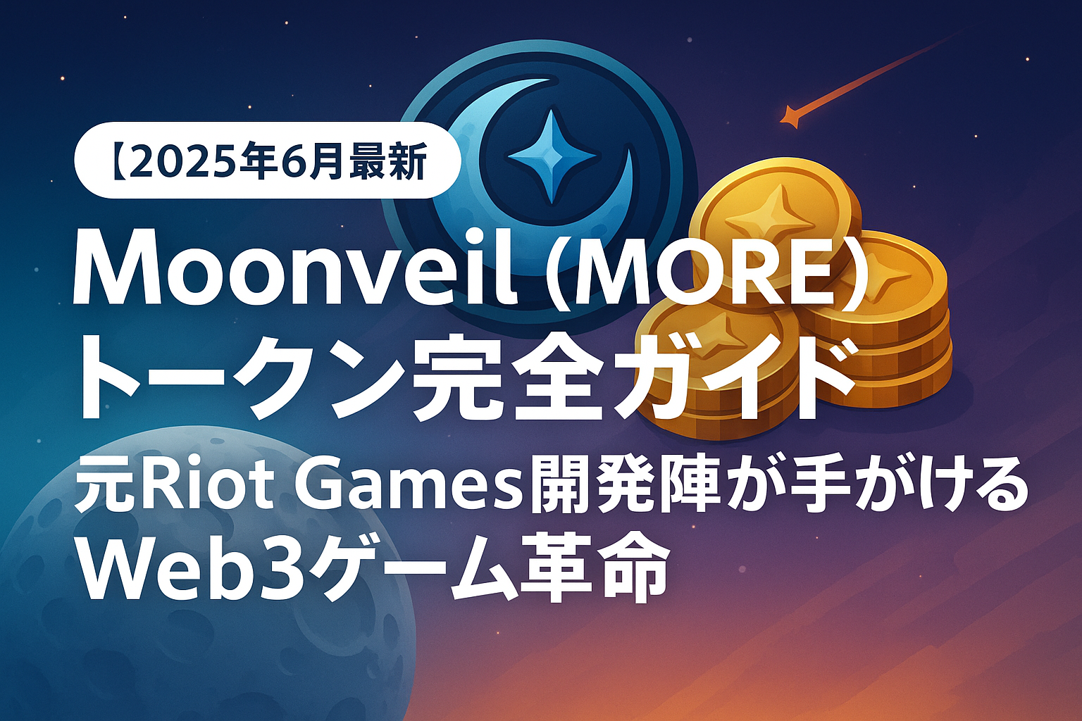 【2025年6月最新】Moonveil(MORE)トークン完全ガイド|元Riot Games開発陣が手がけるWeb3ゲーム革命