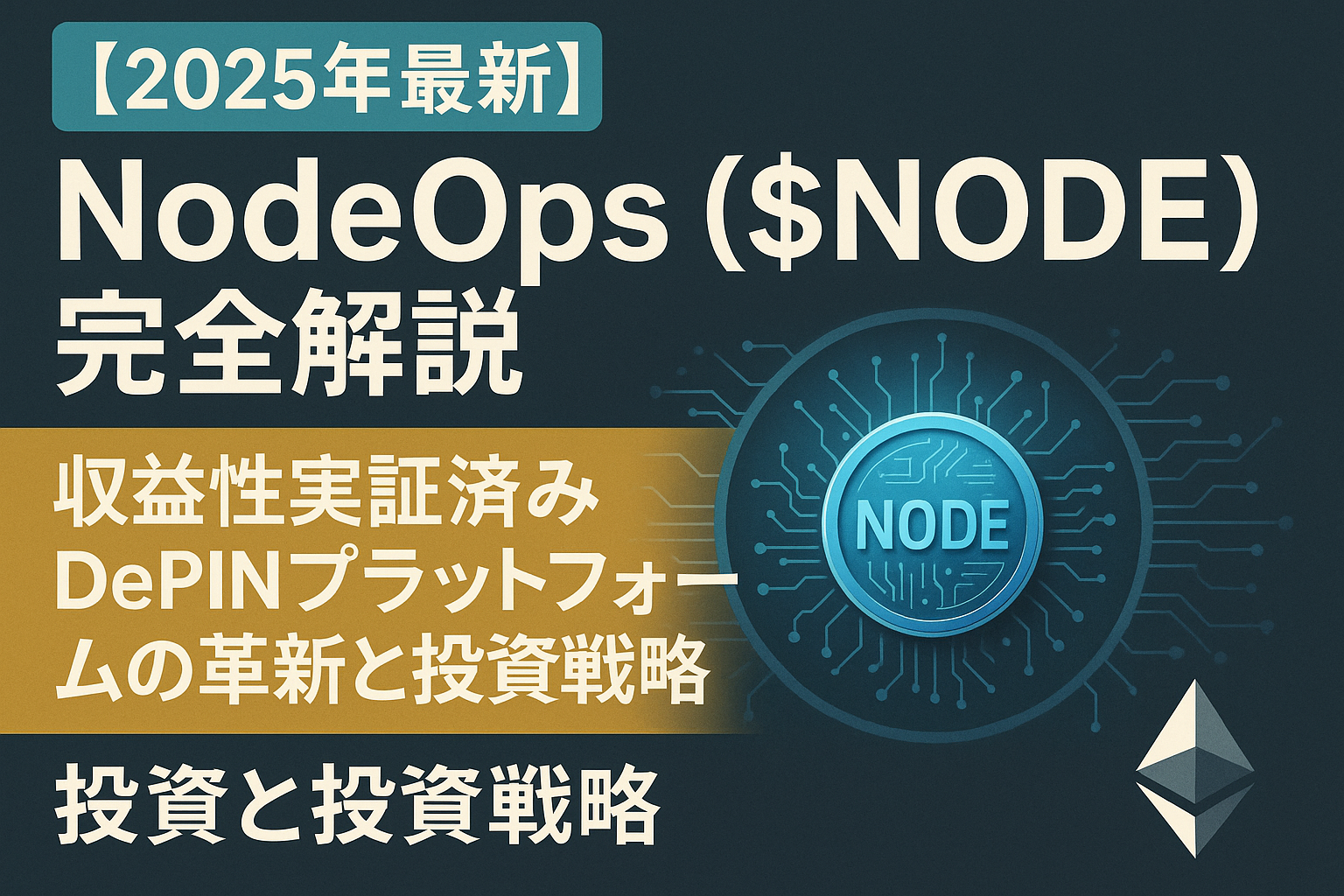 【2025年7月最新】NodeOps ($NODE) 完全解説:収益性実証済みDePINプラットフォームの革新と投資戦略