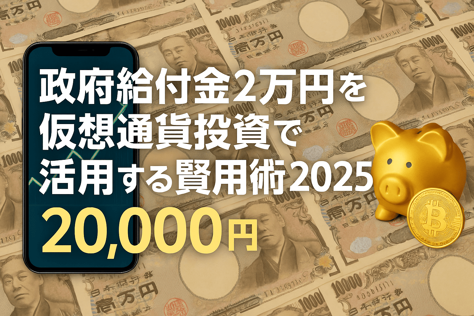政府給付金2万円を仮想通貨投資で活用する賢い運用術2025