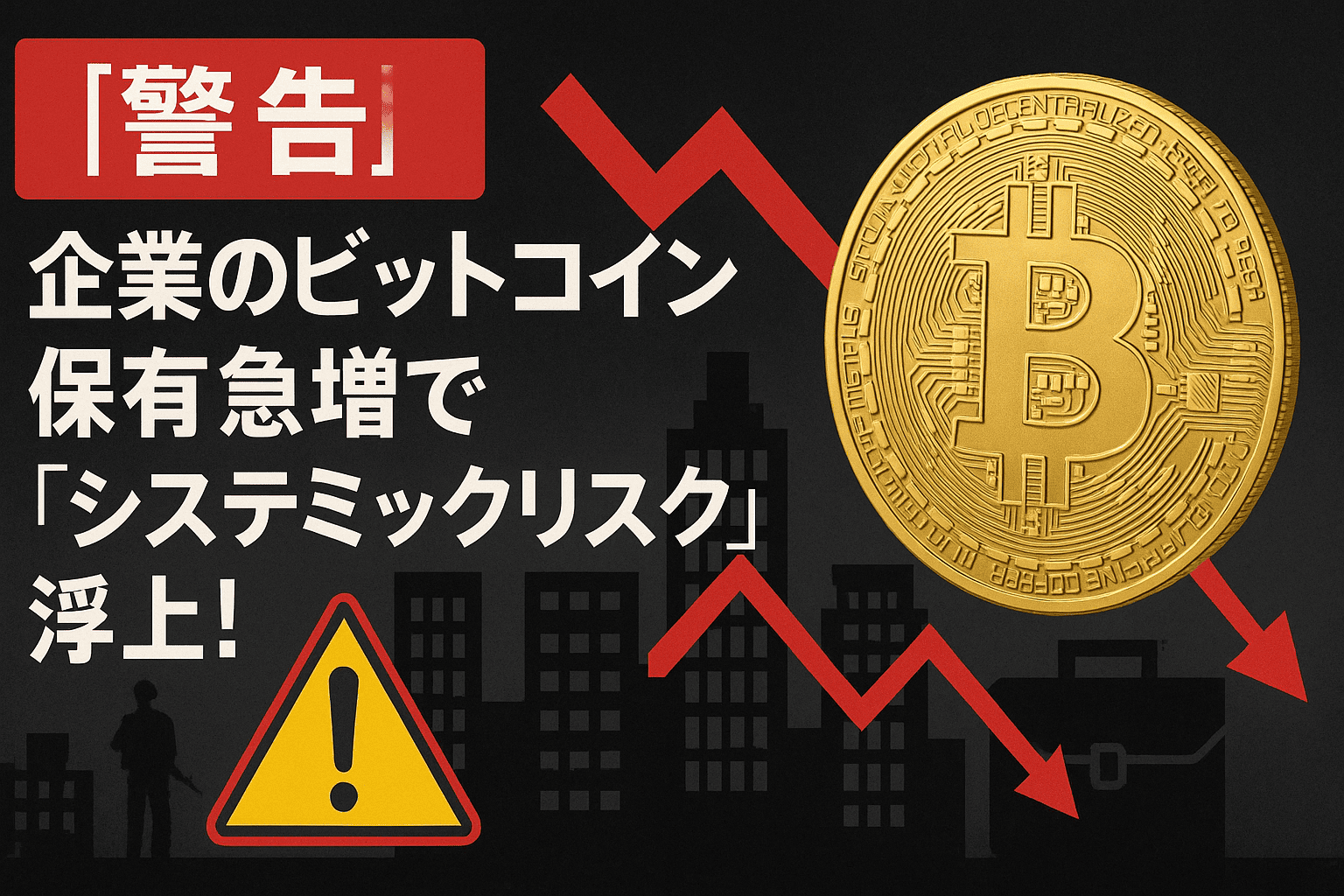 【警告】企業のビットコイン保有急増で「システミックリスク」浮上!投資家が知るべき新たなリスクとは