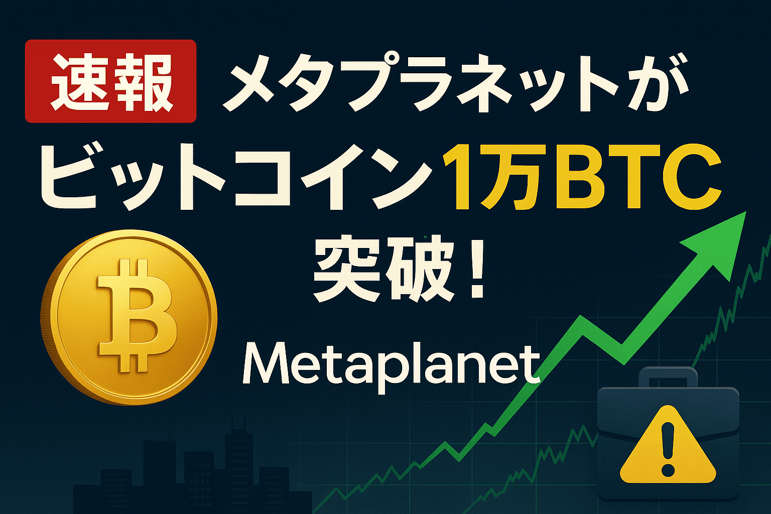 【速報】メタプラネットがビットコイン1万BTC突破!