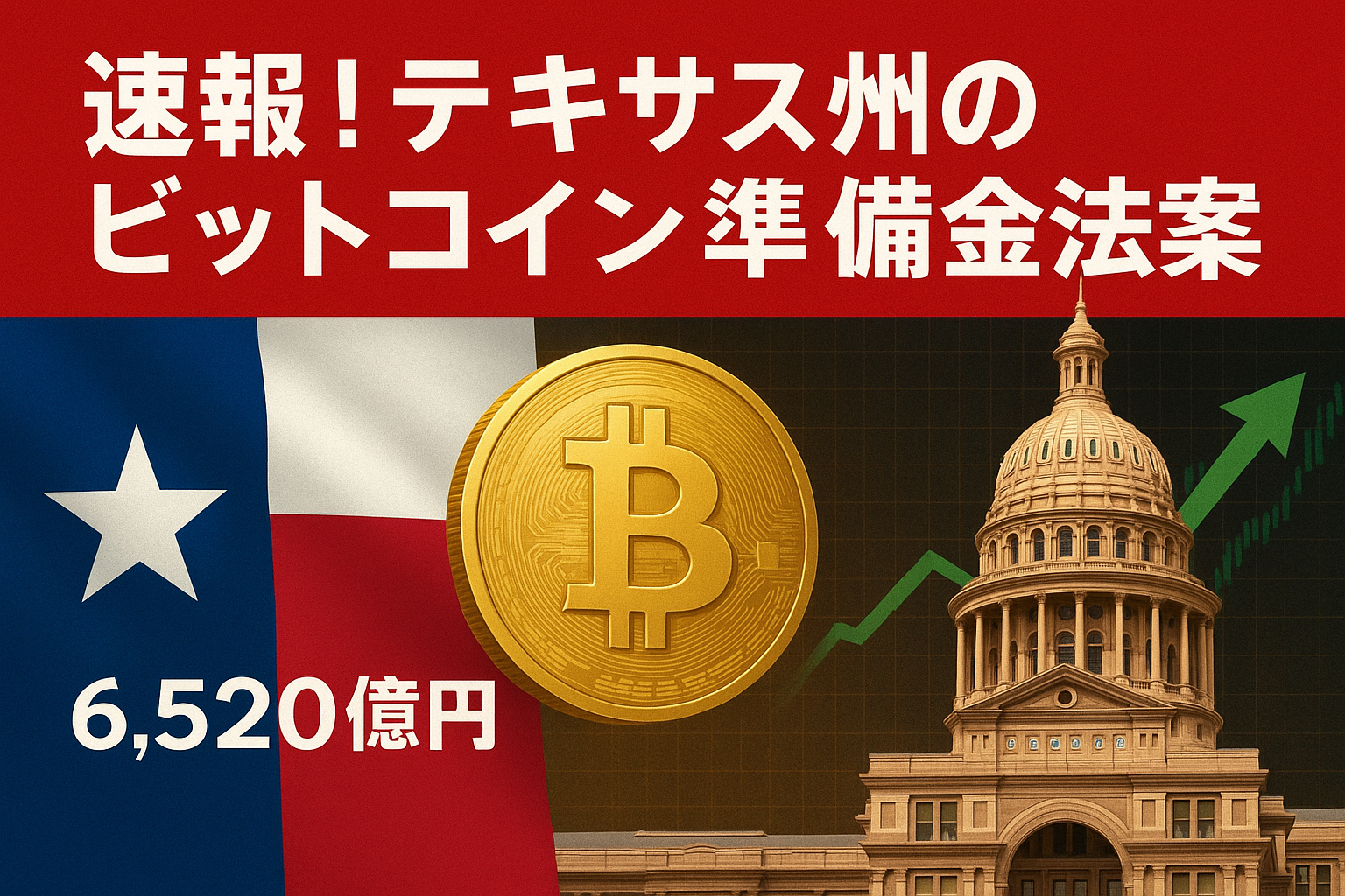 🚨速報!テキサス州のビットコイン準備金法案、6月22日に自動成立の可能性!