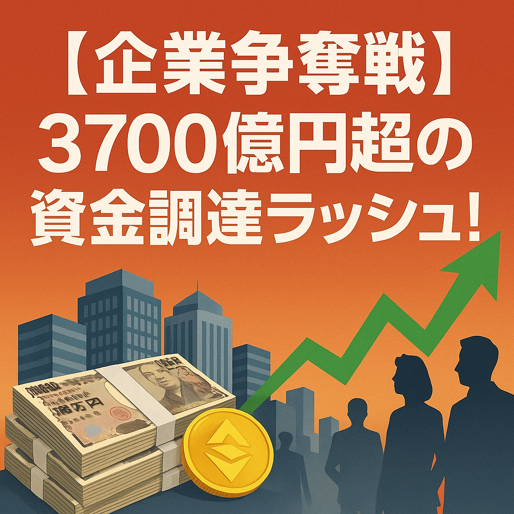 【企業争奪戦】370億円超の資金調達ラッシュ!ビットコイン財務戦略が企業界を席巻