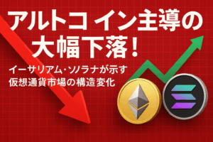 【市場分析】アルトコイン主導の大幅下落！イーサリアム・ソラナが示す仮想通貨市場の構造変化