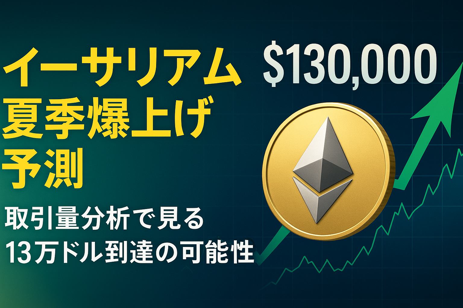 【夏の爆上げ予測】イーサリアム価格13万ドル到達の可能性!取引量分析で見る2025年夏季相場の展望