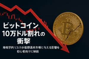 ビットコイン10万ドル割れの衝撃｜地政学的リスクが仮想通貨市場に与える影響を解説