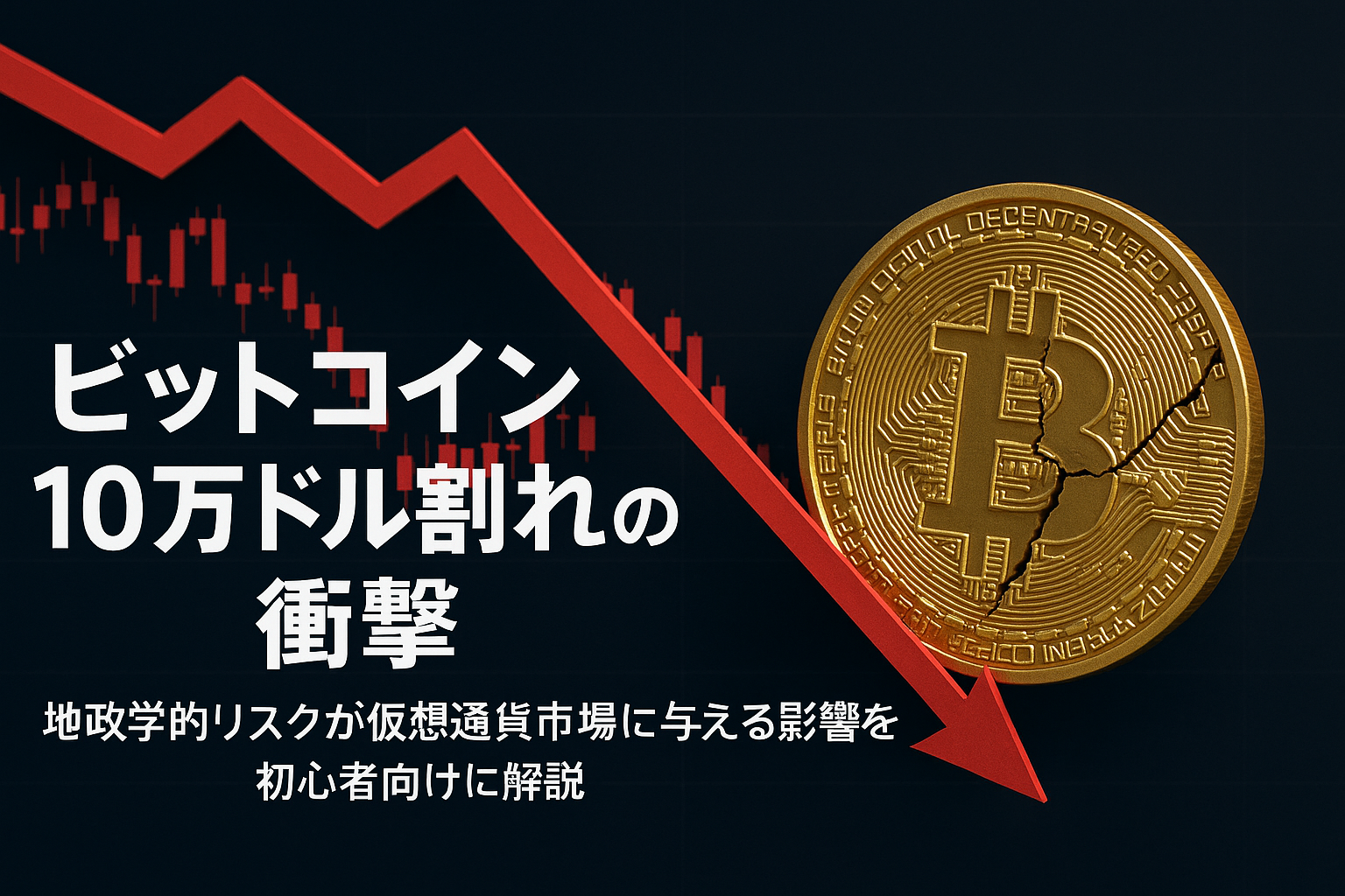 ビットコイン10万ドル割れの衝撃|地政学的リスクが仮想通貨市場に与える影響を解説