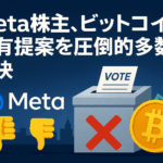 Meta株主、ビットコイン保有提案を圧倒的多数で否決 - 仮想通貨業界への影響を徹底分析