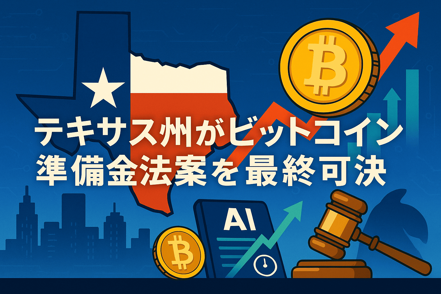 【速報】テキサス州がビットコイン準備金法案を最終可決 - 全米3番目の仮想通貨保有州実現へ