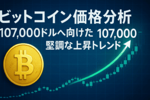 ビットコイン107,000ドルへ向けた動き - 政治的混乱の中でも堅調な上昇
