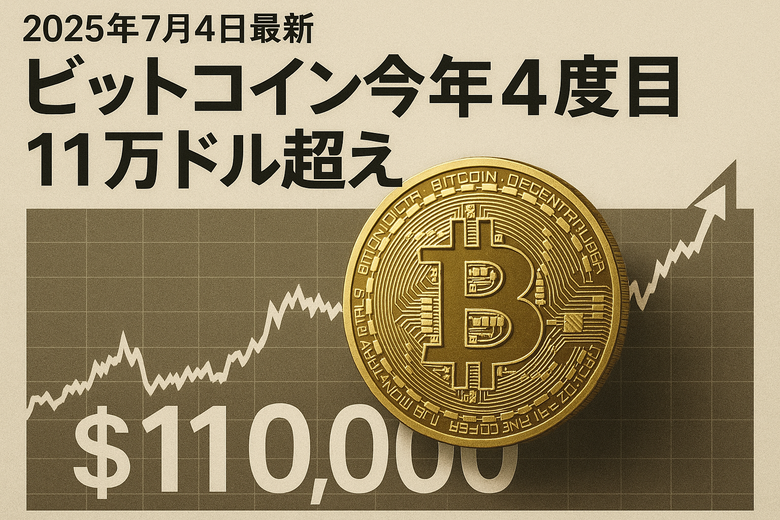 2025年7月4日最新】ビットコイン今年4度目11万ドル超え - CoinChoice（コインチョイス）
