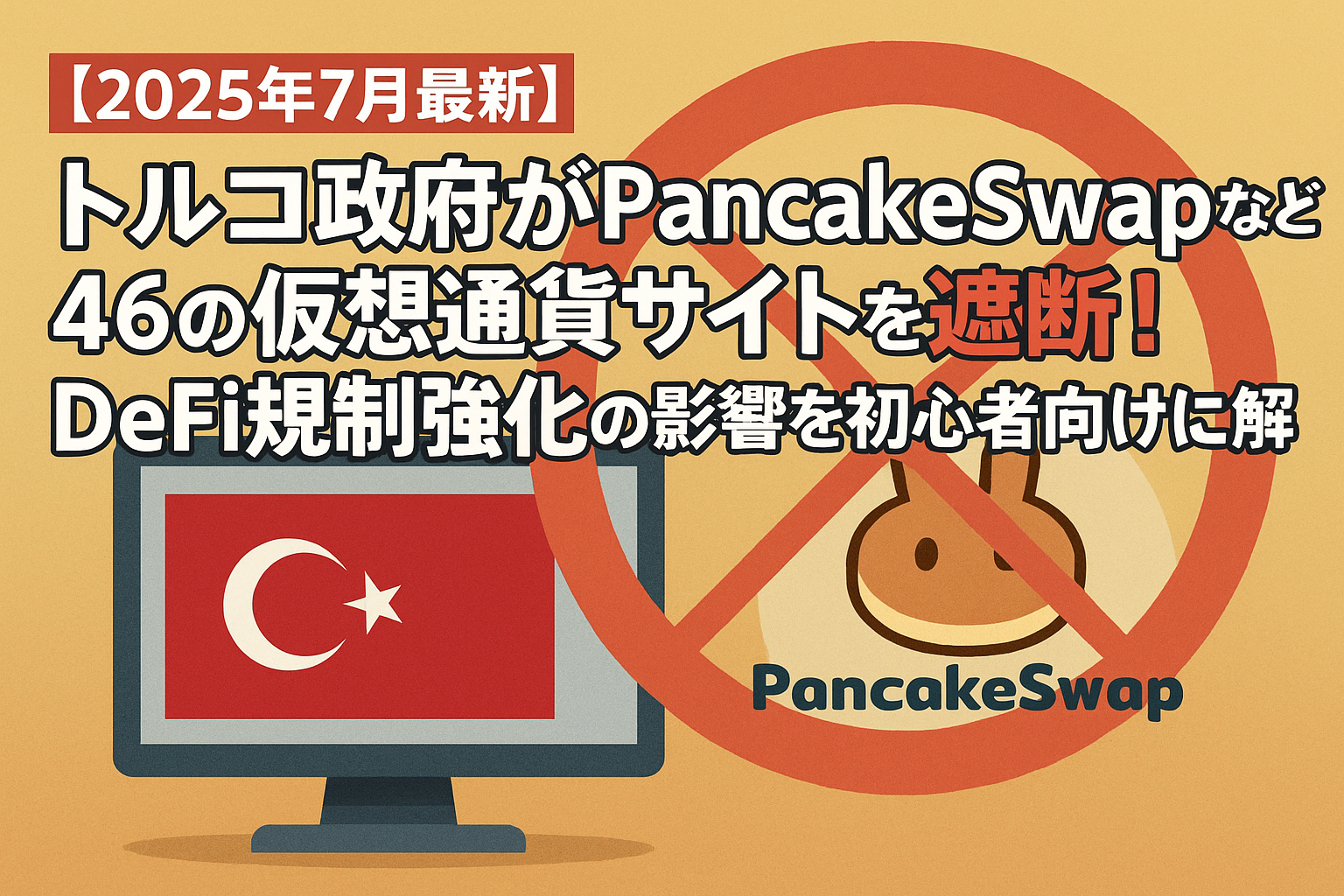 【2025年7月最新】トルコ政府がPancakeSwapなど46の仮想通貨サイトを遮断!DeFi規制強化の影響を初心者向けに解説