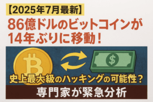 【2025年7月最新】86億ドルのビットコインが14年ぶりに移動！史上最大級のハッキングの可能性？専門家が緊急分析