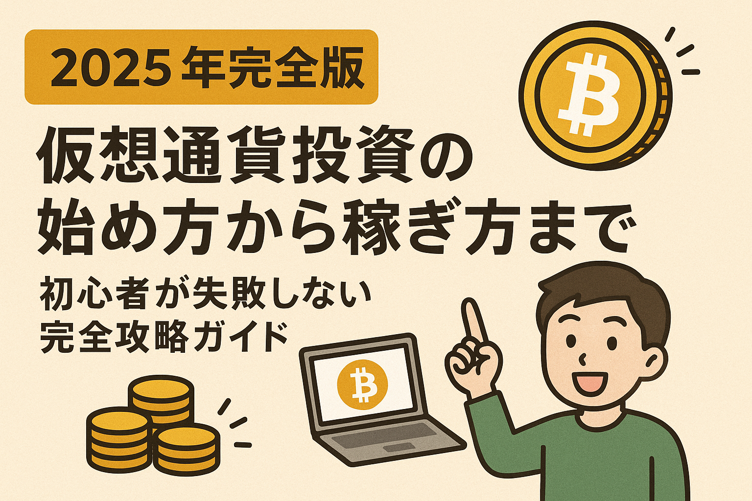 【2025年完全版】仮想通貨投資の始め方から稼ぎ方まで|初心者が失敗しない完全攻略ガイド