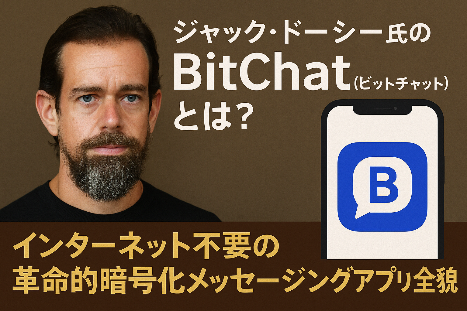 ジャック・ドーシー氏のBitchat(ビットチャット)とは?インターネット不要の革命的暗号化メッセージングアプリの全貌
