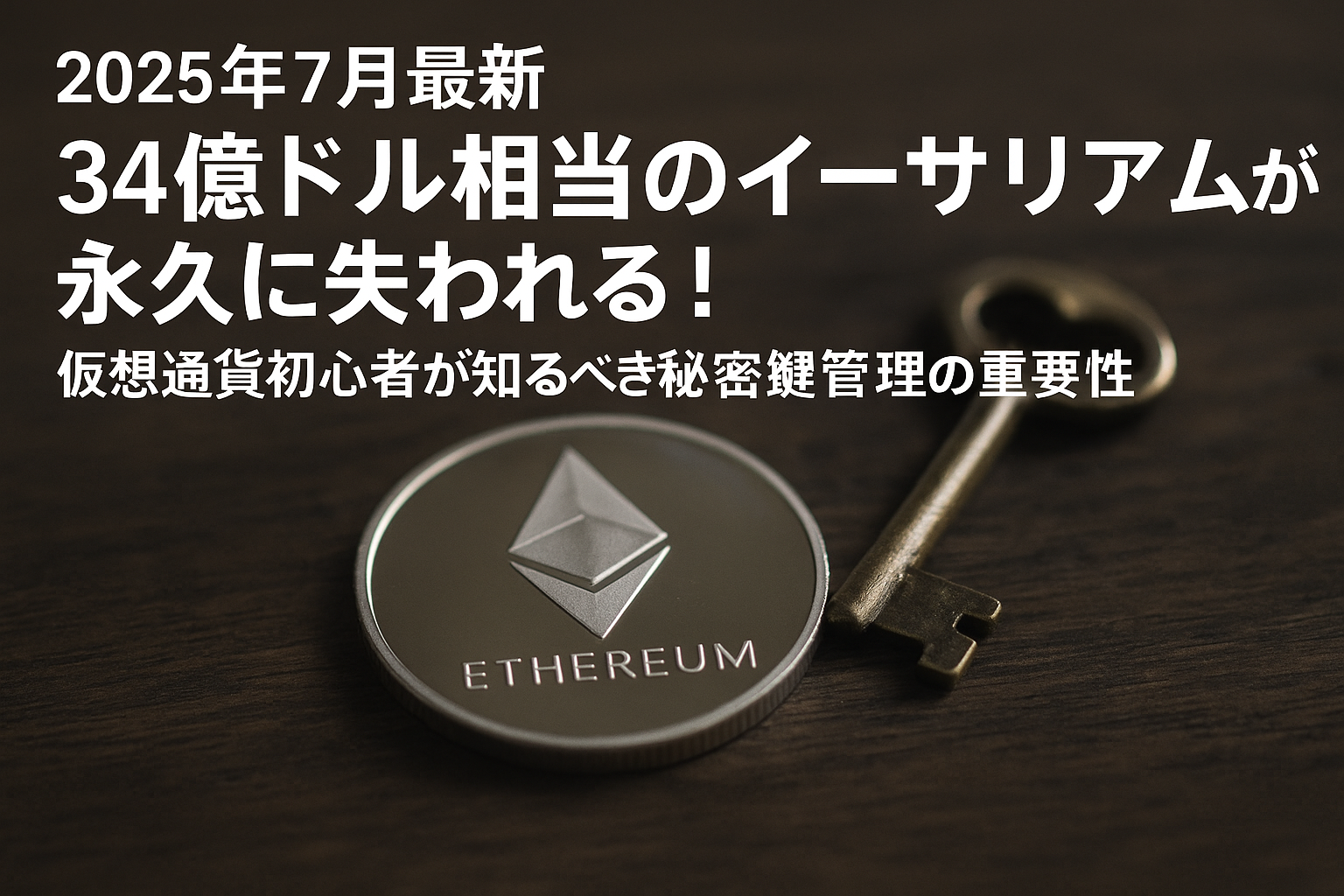 【2025年7月最新】34億ドル相当のイーサリアムが永久に失われる!仮想通貨初心者が知るべき秘密鍵管理の重要性
