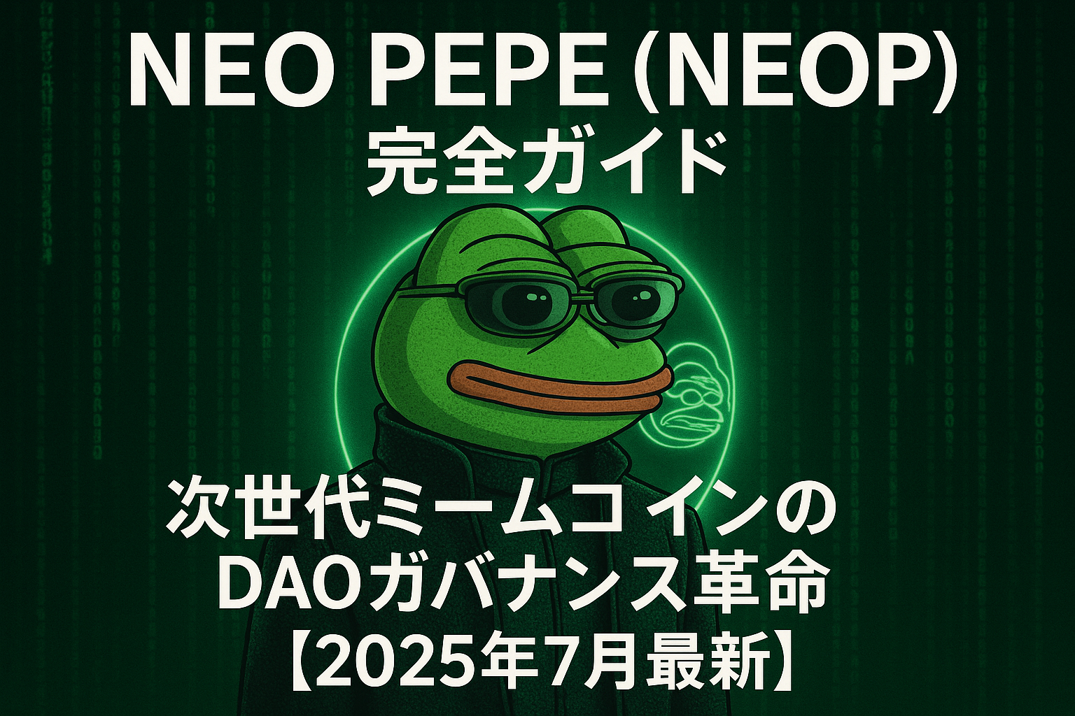 【2025年7月最新】Neo Pepe(NEOP)完全ガイド:次世代ミームコインのDAOガバナンス革命
