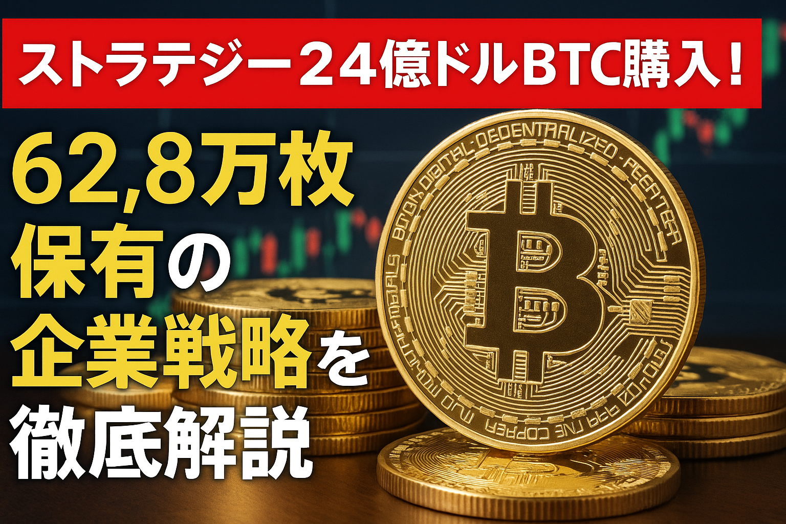ストラテジー24億ドルBTC購入!62.8万枚保有の企業戦略を徹底解説