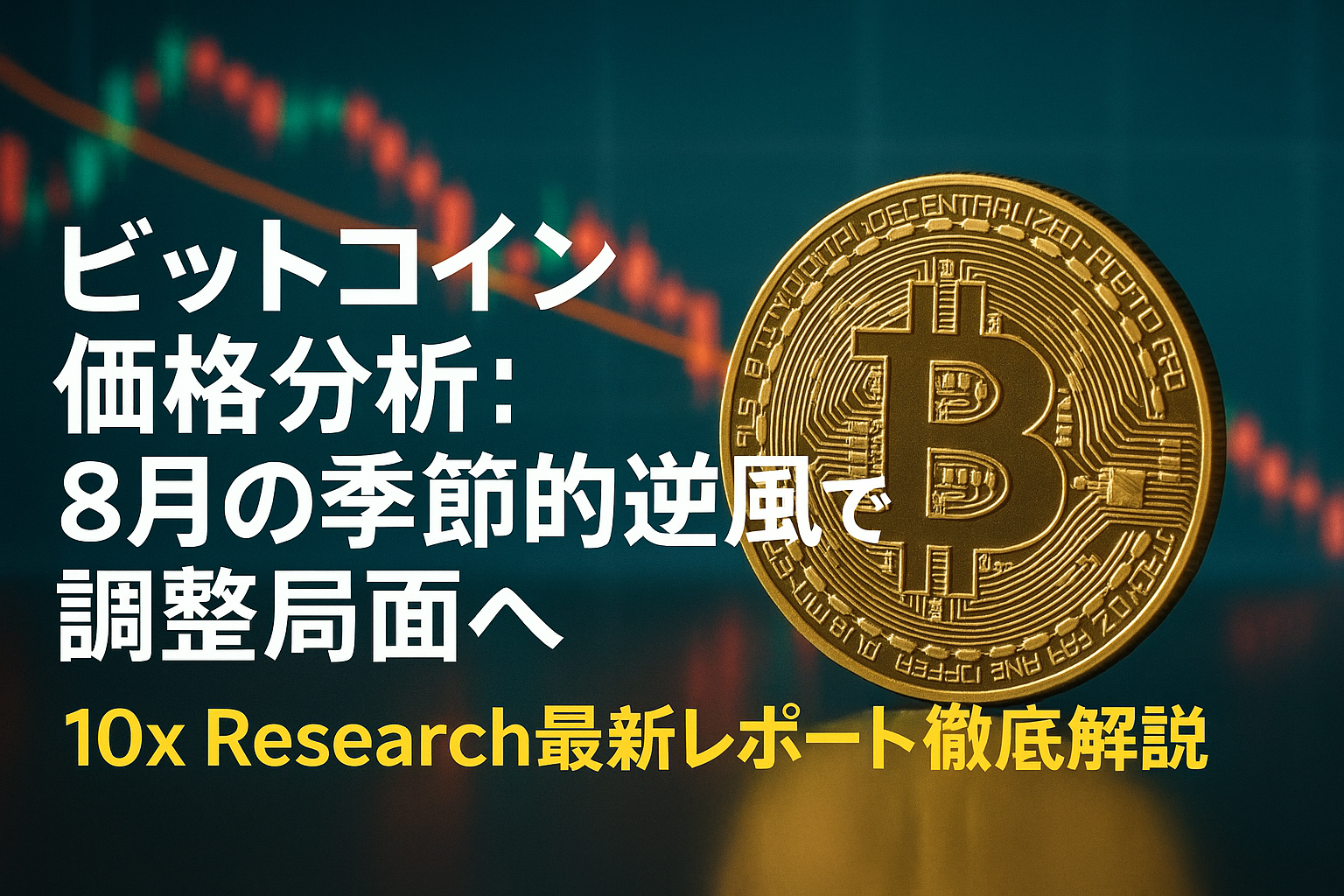 ビットコイン価格分析:8月の季節的逆風で調整局面へ - 10x Research最新レポート解説