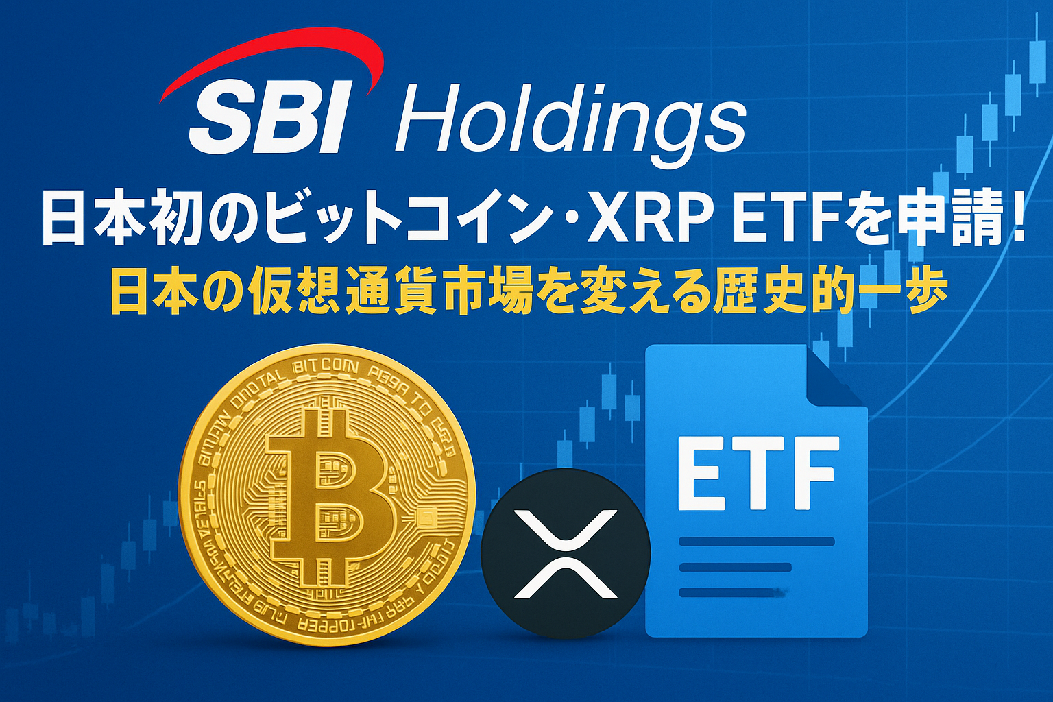 SBI Holdings、日本初のビットコイン・XRP ETFを申請！日本の仮想通貨市場を変える歴史的一歩 - CoinChoice（コインチョイス）