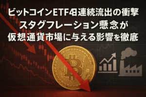 ビットコインETF4日連続流出の衝撃：スタグフレーション懸念が仮想通貨市場に与える影響を徹底解説