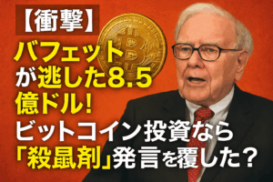 【衝撃】バフェットが逃した8.5億ドル！ビットコイン投資なら「殺鼠剤」発言を覆していた？