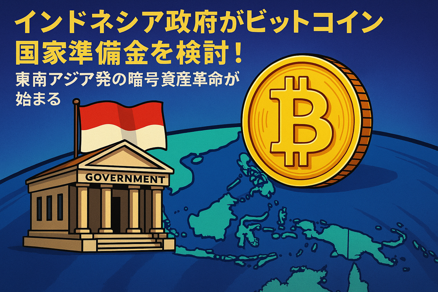 インドネシア政府がビットコイン国家準備金を検討！東南アジア発の暗号資産革命が始まる