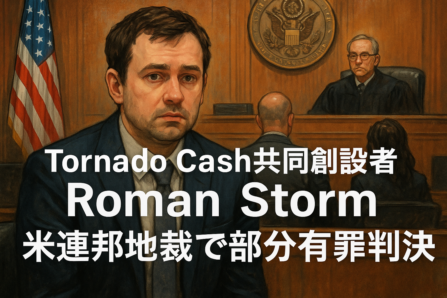 Tornado Cash共同創設者Roman Storm、米連邦地裁で部分有罪判決：日本の暗号資産業界への影響を解説