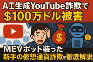 AI生成YouTube詐欺で100万ドル被害：MEVボット装った新手の仮想通貨詐欺を徹底解説