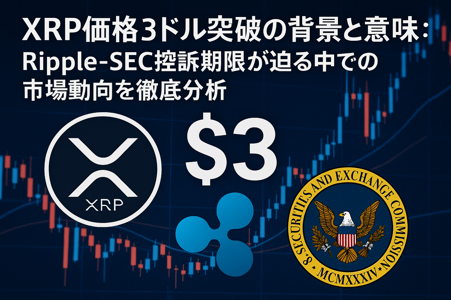 XRP価格3ドル突破の背景と意味：Ripple-SEC控訴期限が迫る中での市場動向を徹底分析