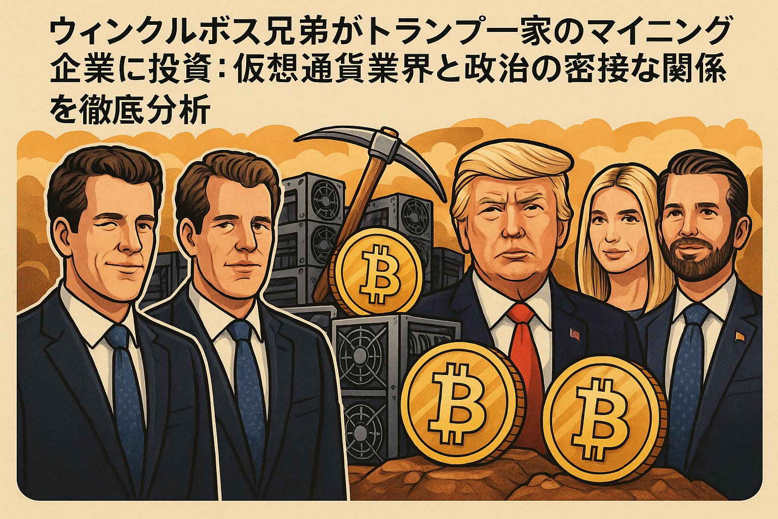 ウィンクルボス兄弟がトランプ一家のマイニング企業に投資：仮想通貨業界と政治の密接な関係を徹底分析 - CoinChoice（コインチョイス）