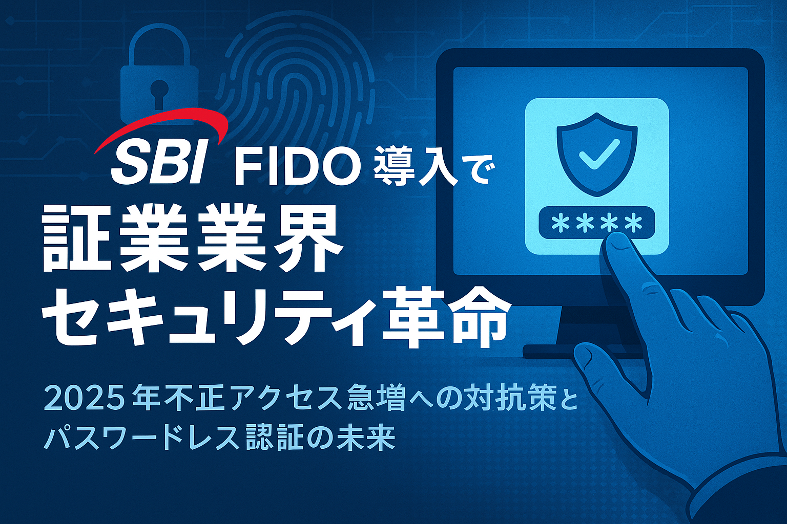 SBI証券FIDO2導入で証券業界セキュリティ革命:2025年不正アクセス急増への対抗策とパスワードレス認証の未来