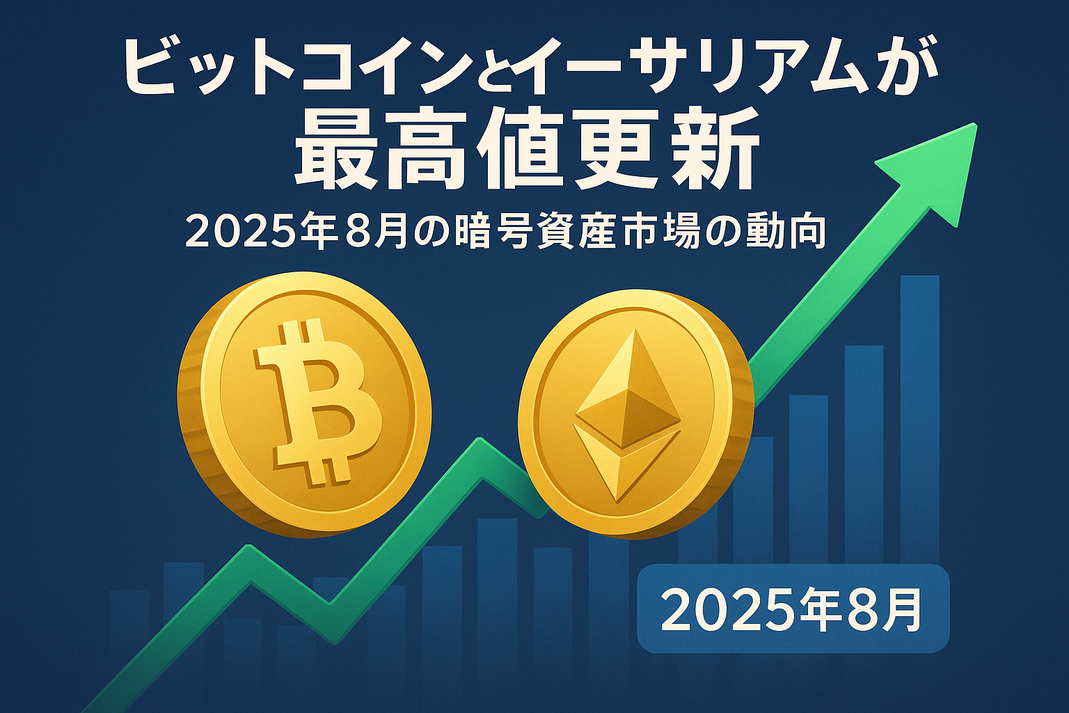 徹底解説】ビットコインとイーサリアムが最高値更新：2025年8月の暗号資産市場の動向 - CoinChoice（コインチョイス）