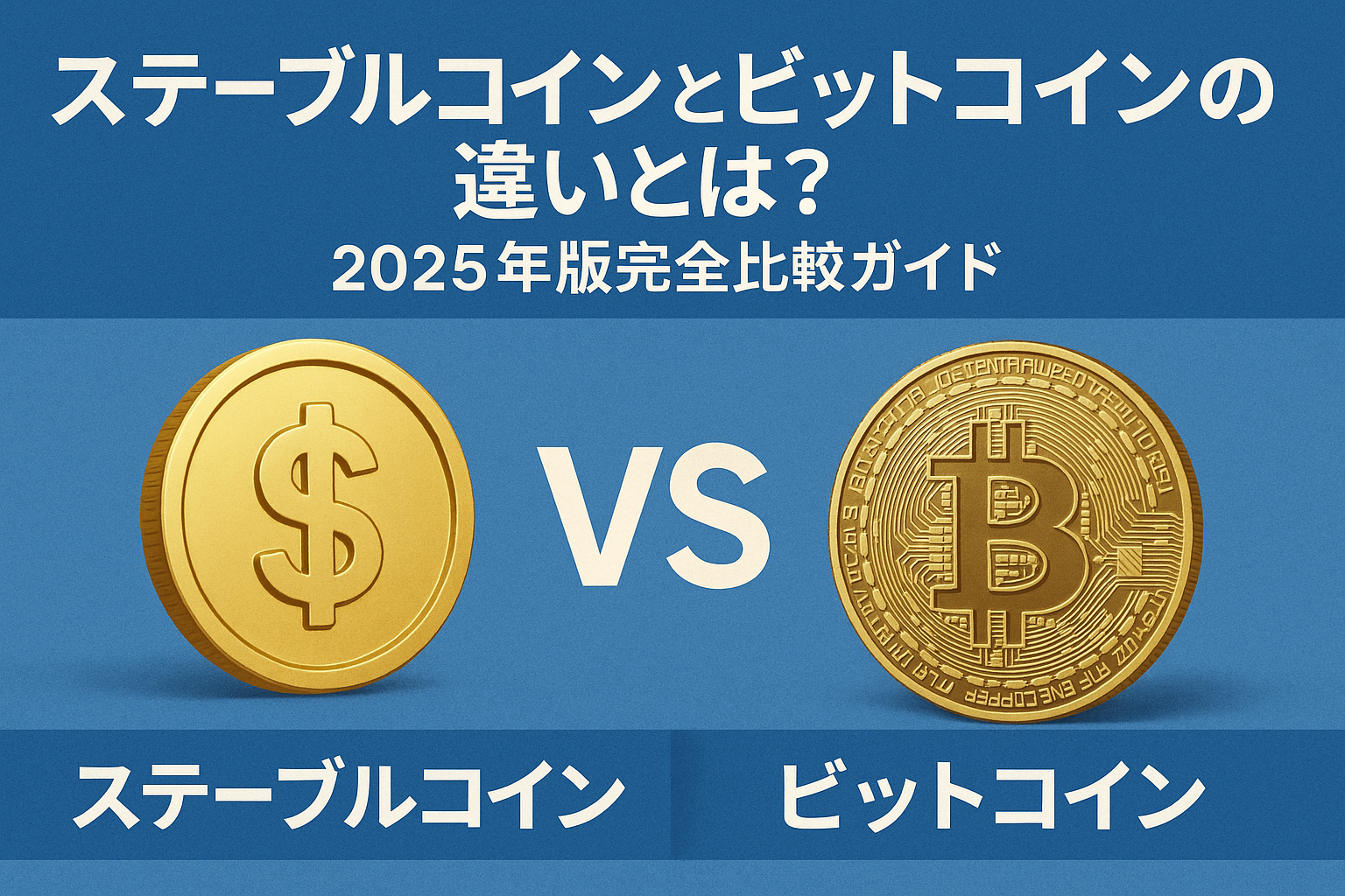 ステーブルコインとビットコインの違いとは？2025年版完全比較ガイド