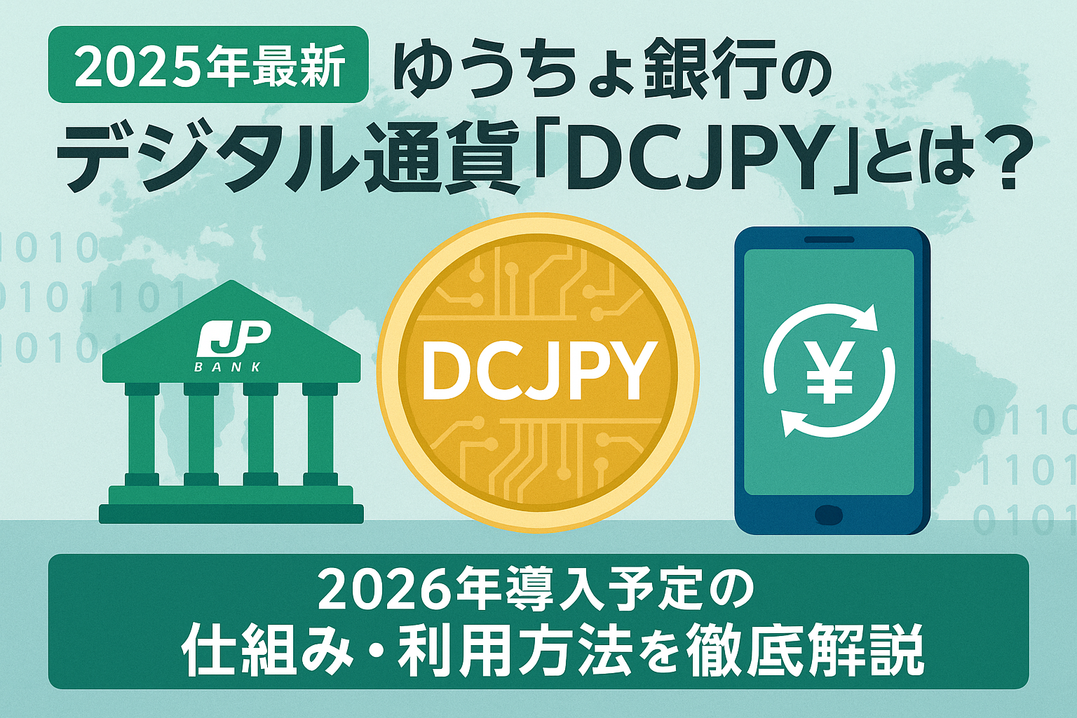 2025年最新】ゆうちょ銀行のデジタル通貨「DCJPY」とは？2026年導入予定の仕組み・利用方法を徹底解説 - CoinChoice（コインチョイス）