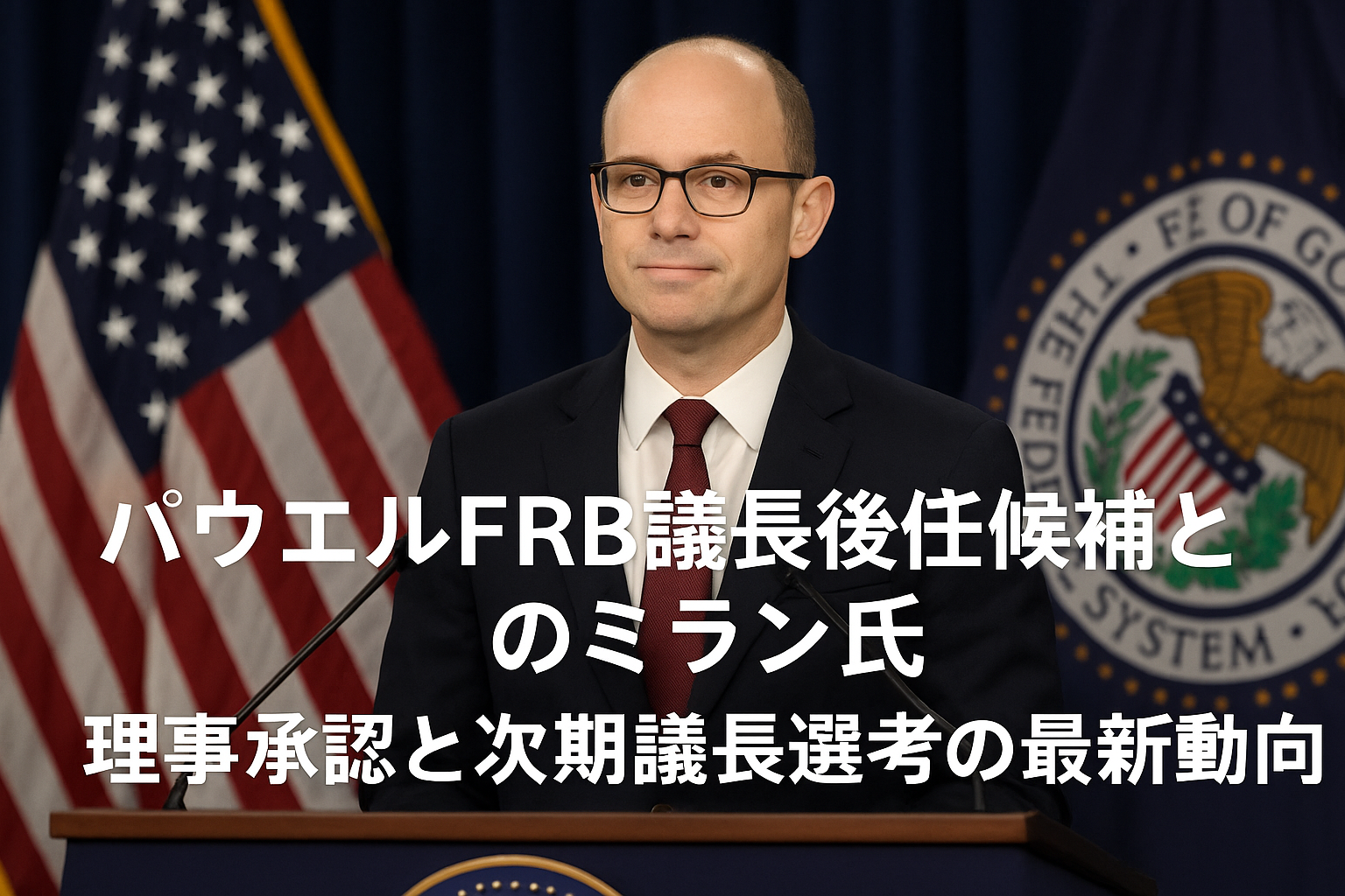パウエルFRB議長後任候補としてのミラン氏:理事承認と次期議長選考の最新動向