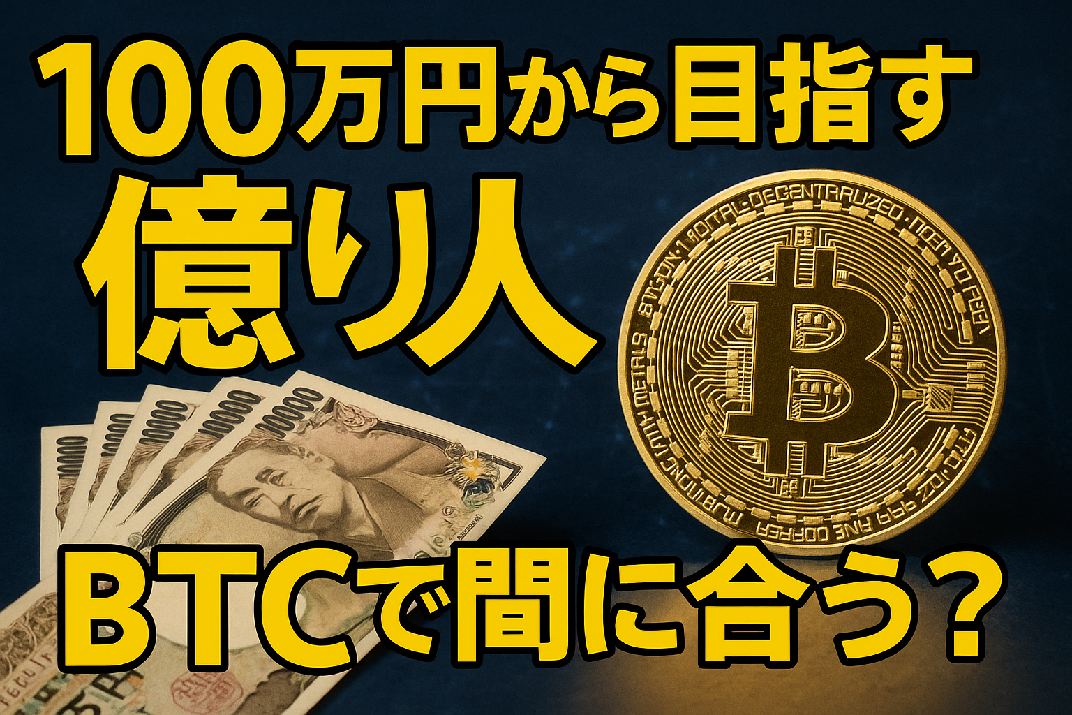 【2025年9月最新】100万円から目指す億り人——BTCで間に合う?