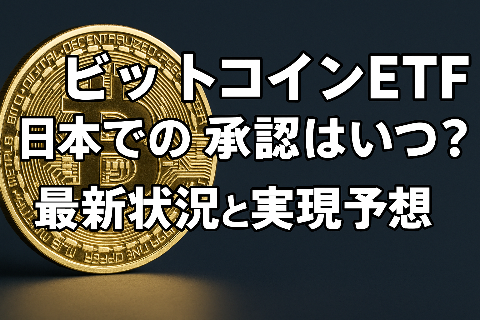 ビットコインETF日本での承認はいつ？最新状況と実現予想