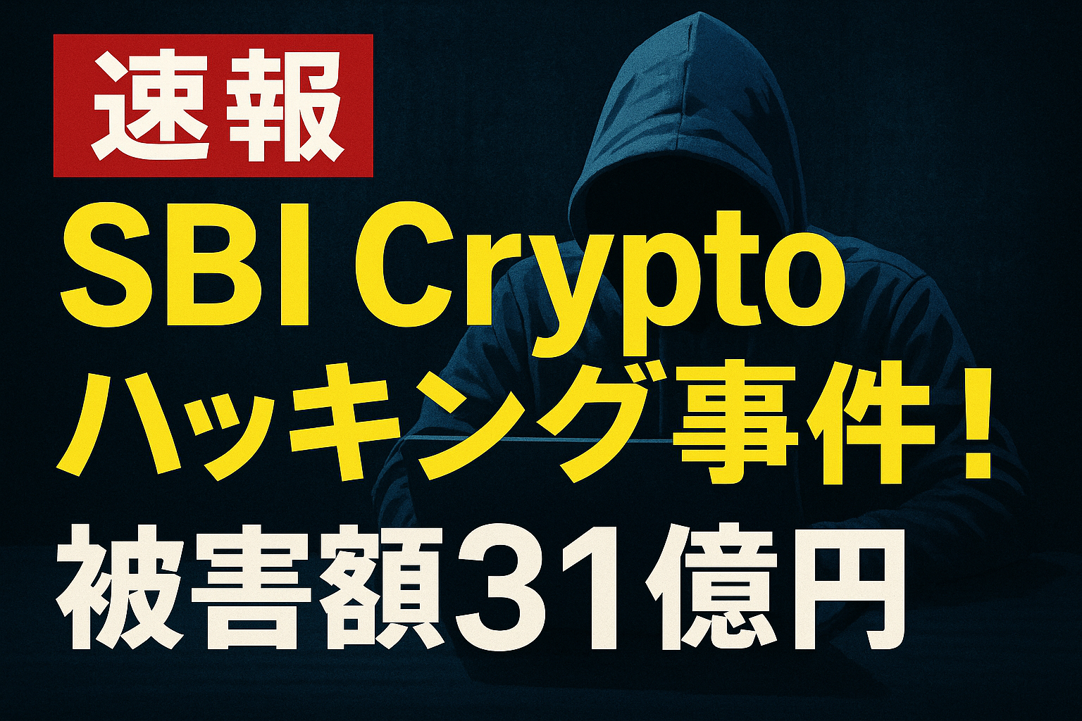 【速報】SBI Cryptoハッキング事件！被害額31億円
