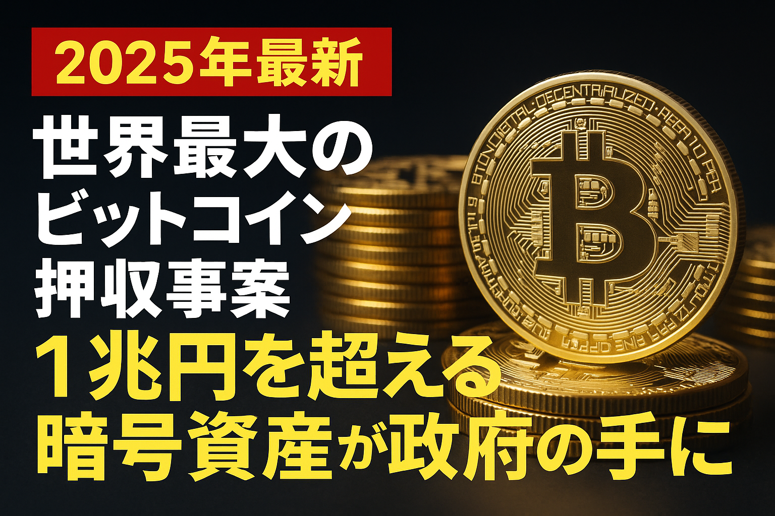 【2025年最新】世界最大のビットコイン押収事案：1兆円を超える暗号資産が政府の手に