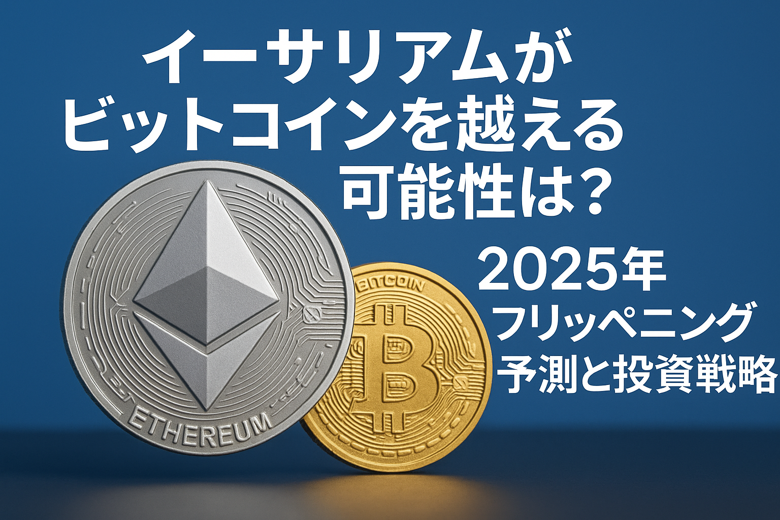 イーサリアムがビットコインを越える可能性は？2025年フリッペニング予測と投資戦略