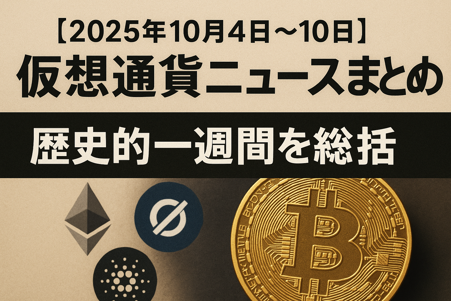 【2025年10月4日〜10日】仮想通貨ニュースまとめ|歴史的一週間を総括